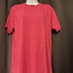Charlie Hustle Essential Short Sleeve Crew Neck T-Shirt, Pink/Coral, Size Large